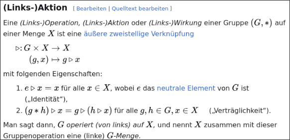 On wikipedia, group actions are also denoted using more “triangular” shapes